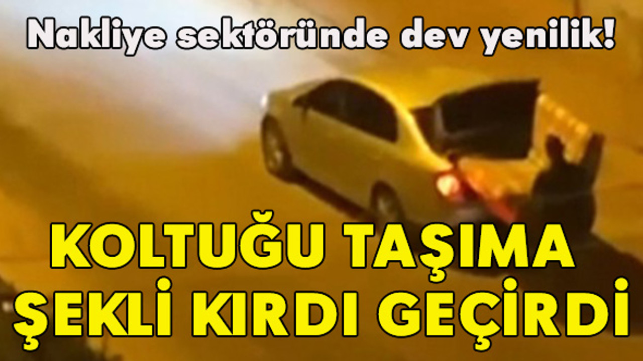 Antalya'da izleyenleri kahkahaya boğan koltuk taşıma yöntemi