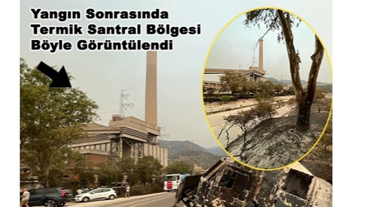 Termik Santral bölgesi yangından sonra böyle görüntülendi