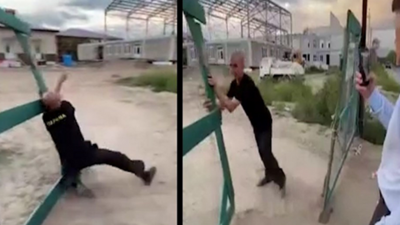 Teftişe gelen Valiyi sarhoş bekçi karşıladı!