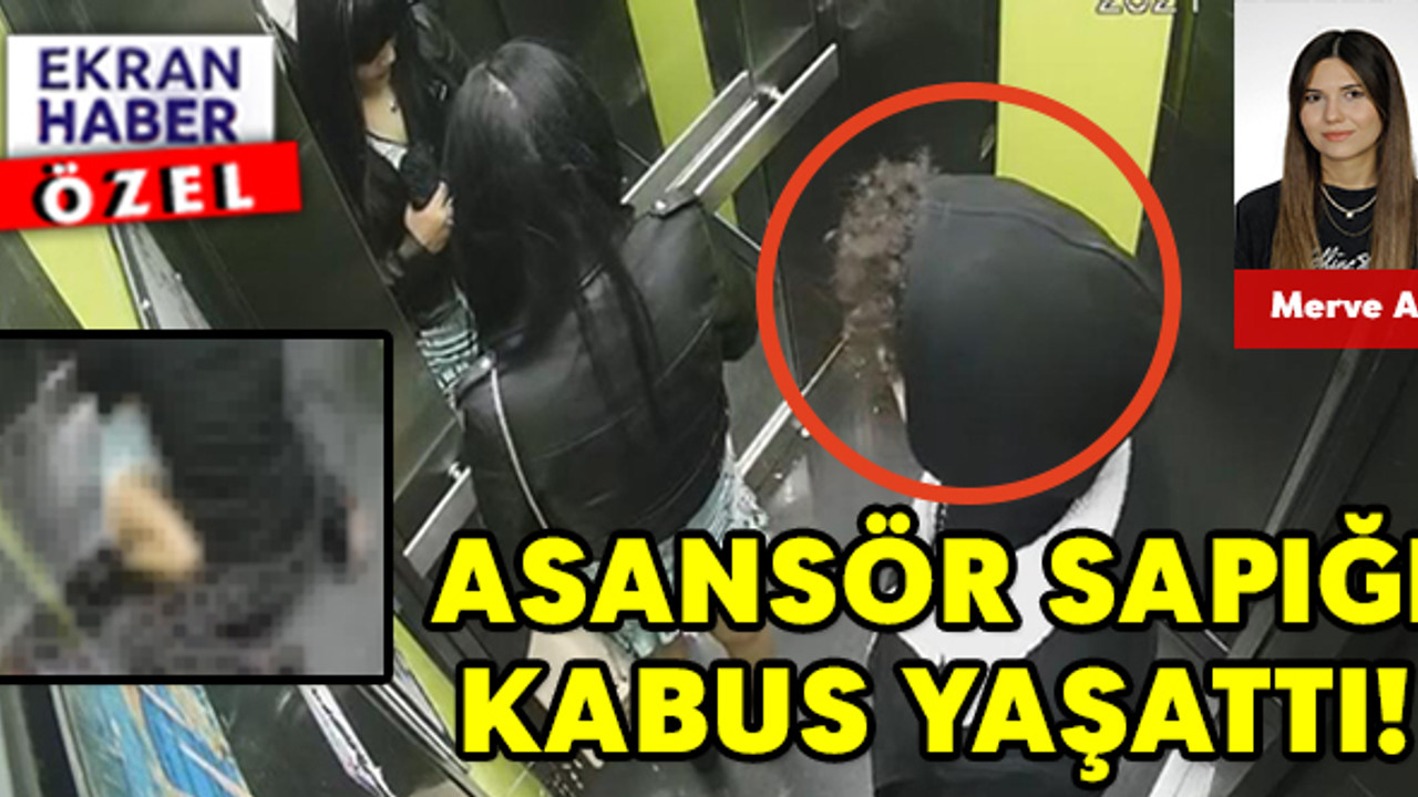 Asansör sapığı kabus yaşattı!