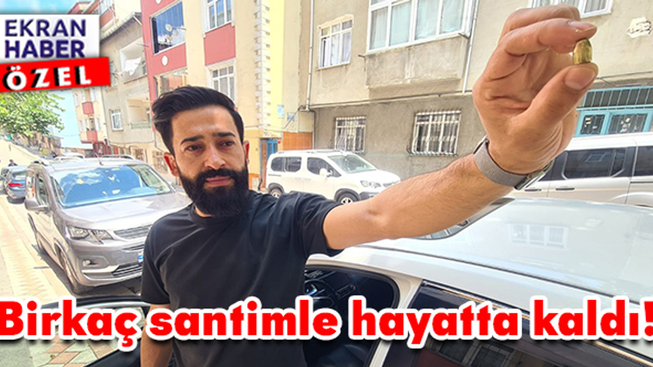 Arabasının üzerindeki cismi görünce şoke oldu! Birkaç santimle hayatta kaldı