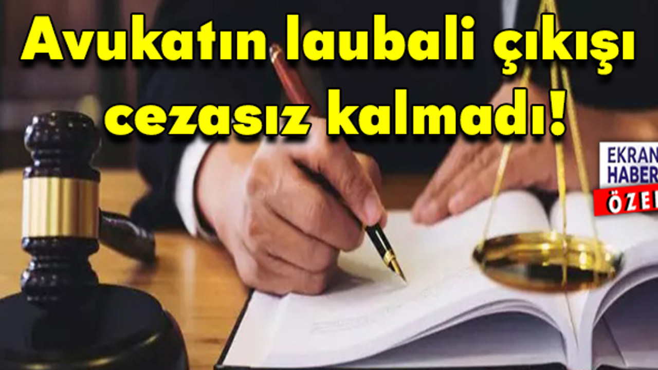 Avukatın laubali çıkışı cezasız kalmadı!