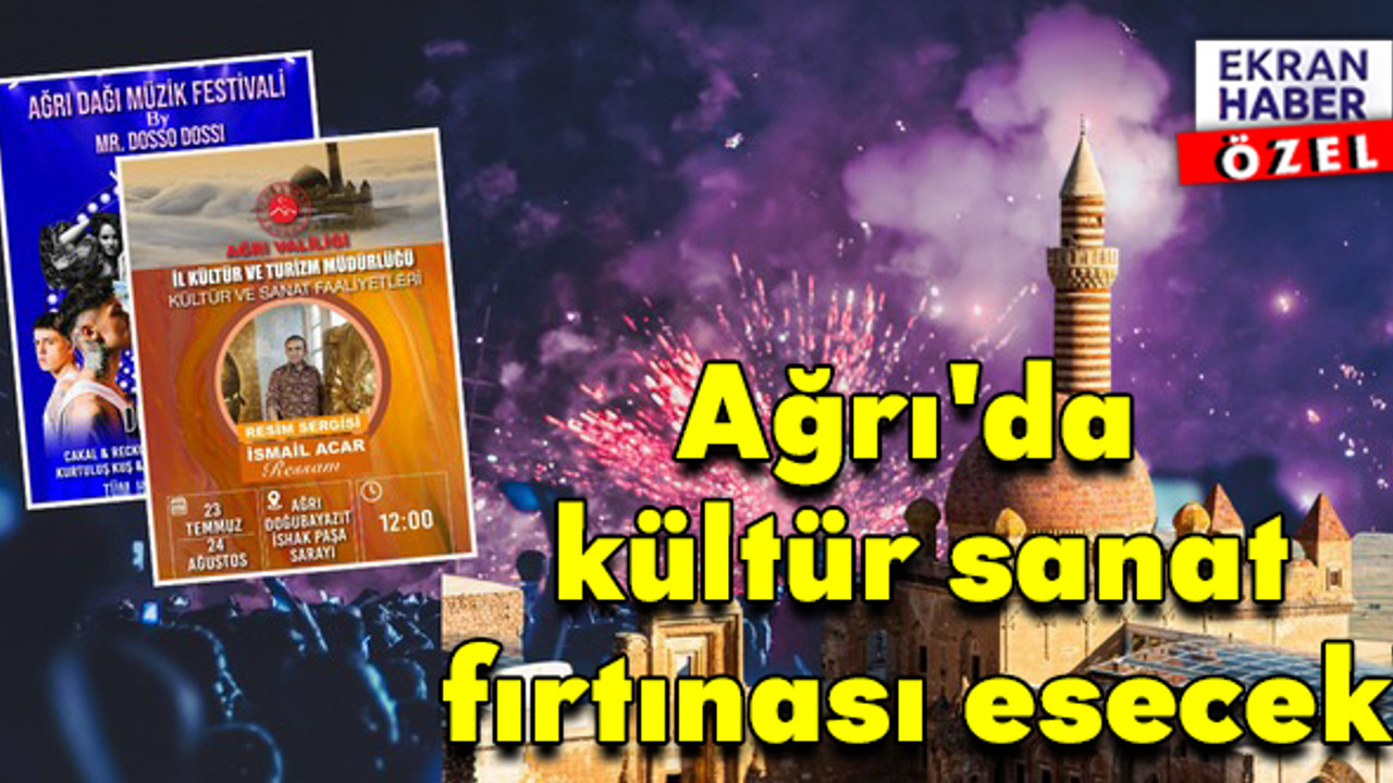 Ağrı'da kültür sanat fırtınası esecek! Vatandaşlar etkinliğe doyacak