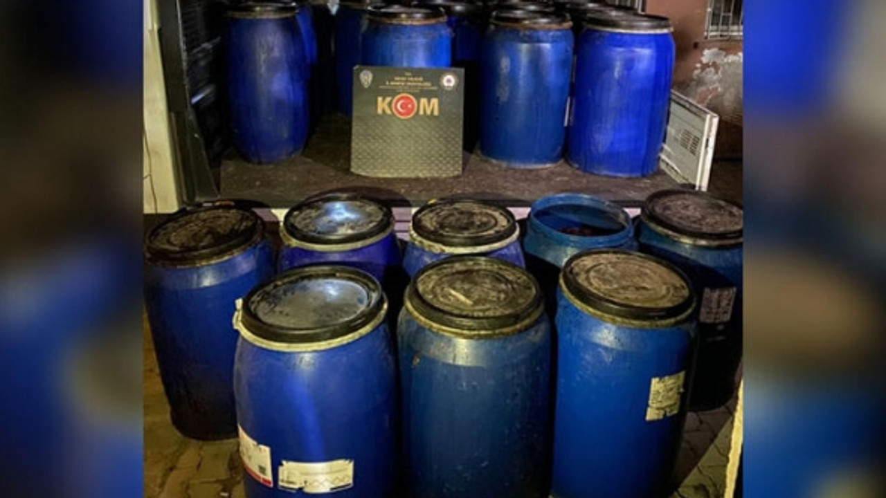 Dev operasyon! 3 ton 640 litre sahte içki ele geçirildi