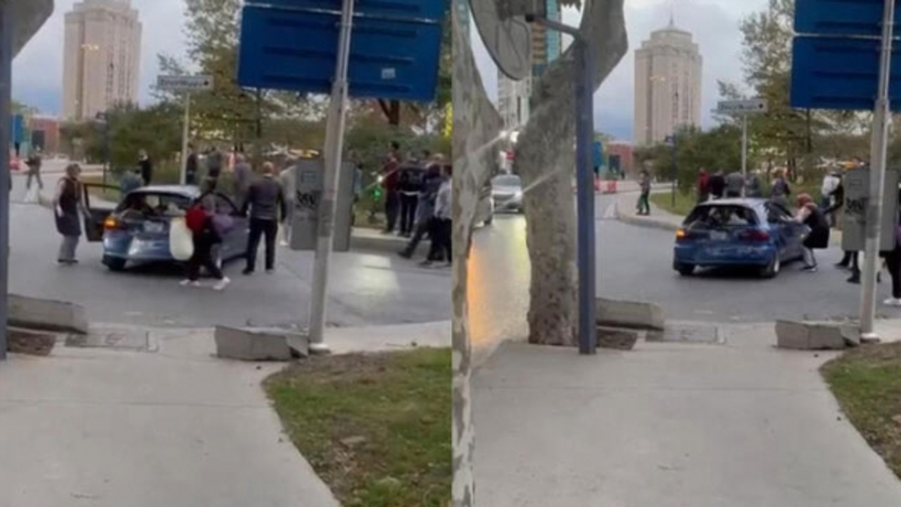 Trafikte keserli kavga!