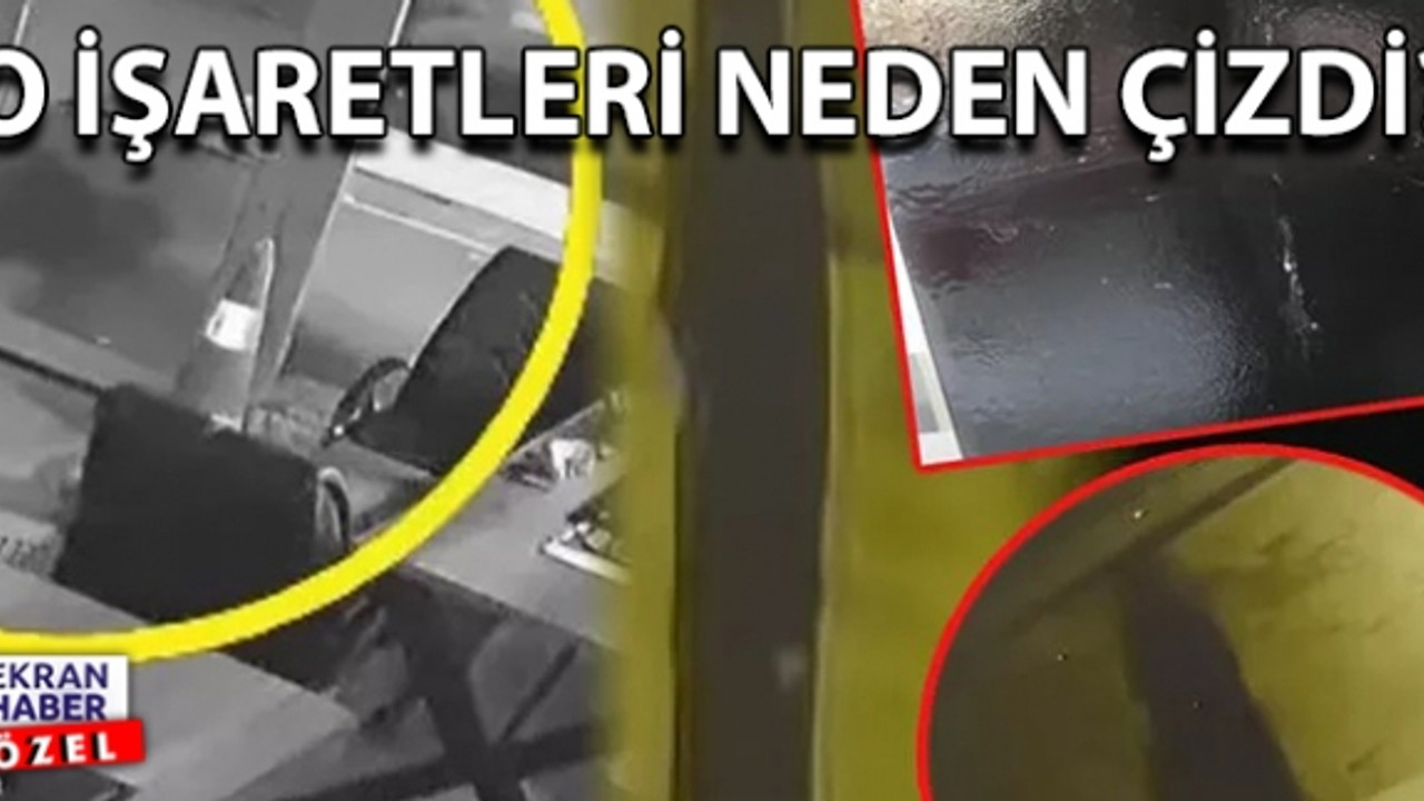 Gece vakti gelip elindeki maddeyle işaretler çizdi! Görüntüleri izleyince şoke oldu