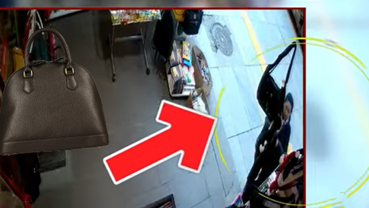Hırsızlar için yol geçen hanı gibi oldu: Mağazanın önünden geçerken çantayı alıp kaçtı