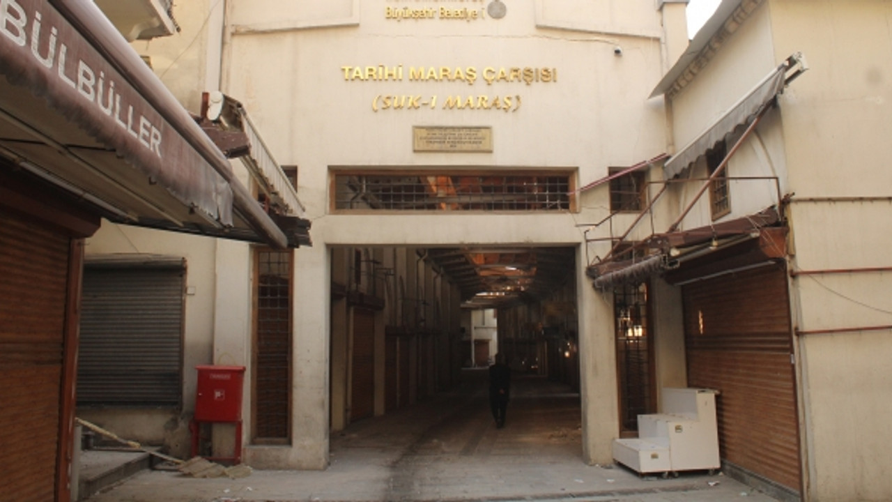 Tarihi Maraş Çarşısı'ndaki 495 dükkan depremler nedeniyle kapalı