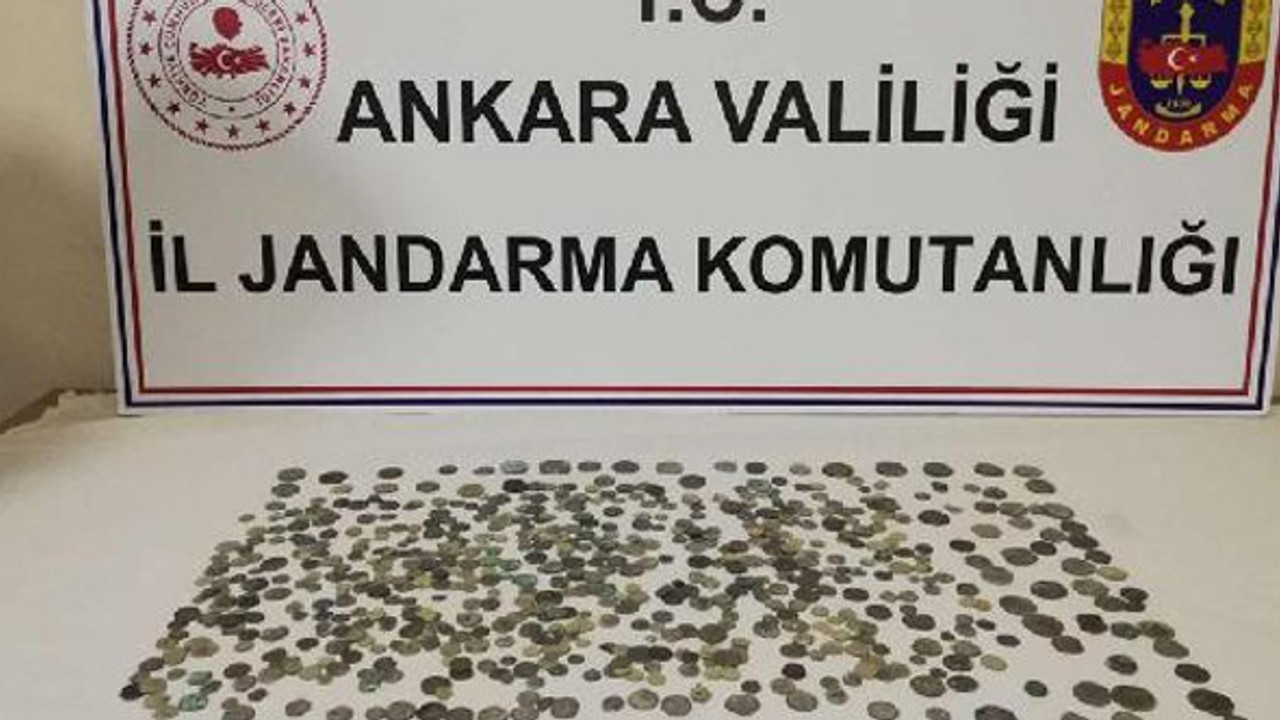 Ankara'da 680 sikke ele geçirildi; 1 gözaltı