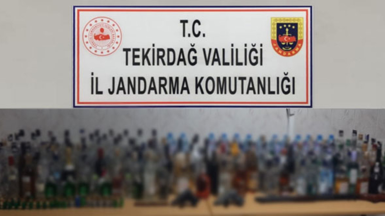 Jandarmadan sahte içki operasyonu: 260 litre ele geçirildi