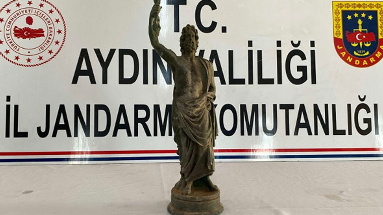 Jandarmadan tarihi eser operasyonu: Bronz heykel satarken yakalandılar