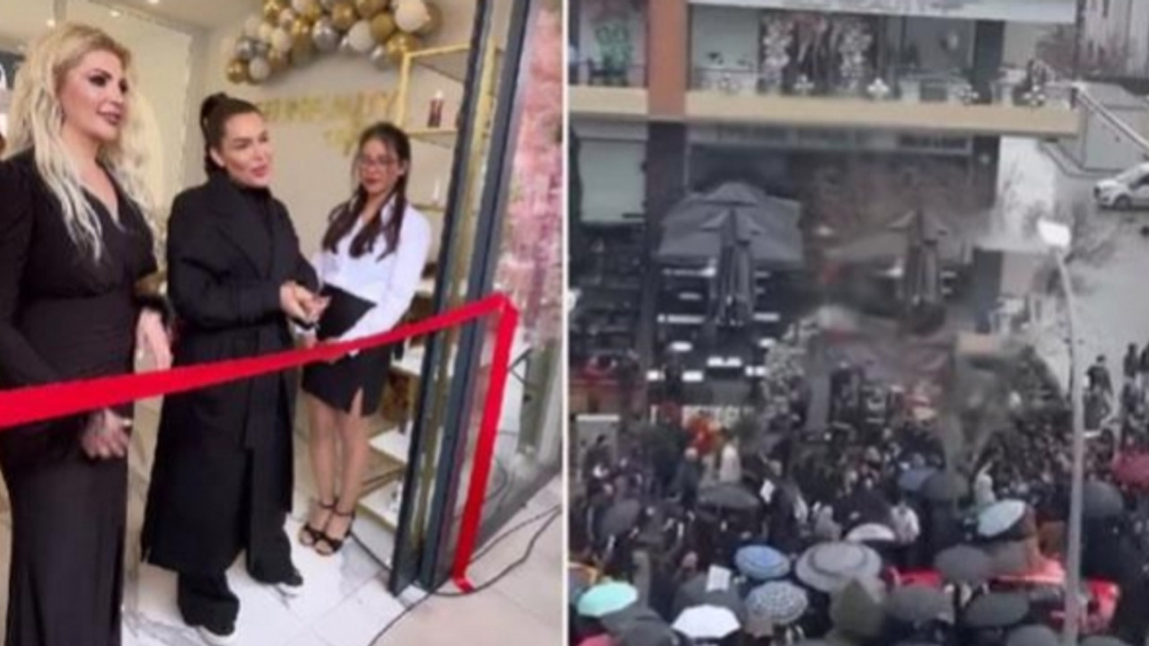 Selin Ciğerci'nin güzellik merkezinin önünde protesto! "Konya'dan defol"