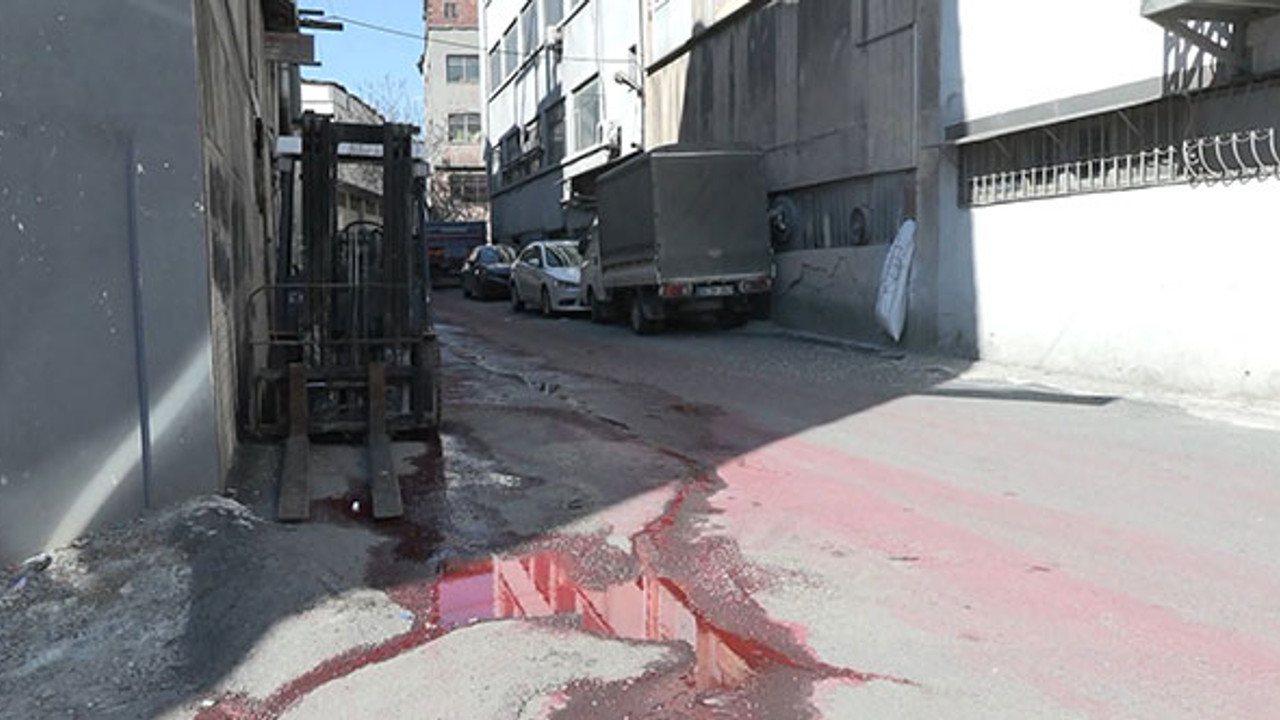Bayrampaşa'da 'kırmızı sıvı' paniğe neden oldu