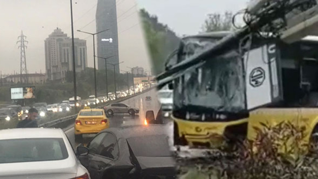 Kazalar ve yağış İstanbul'da trafiği felç etti