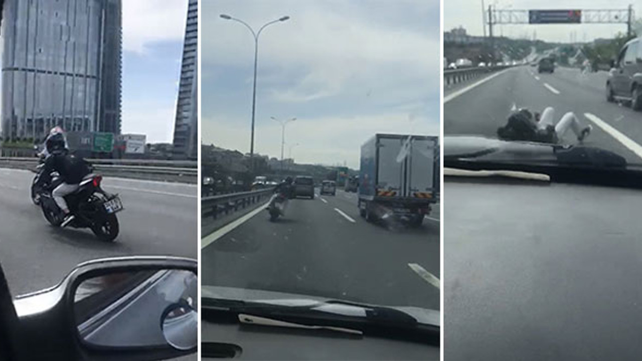 Makas atan motosikletli zincirleme kazaya neden oldu