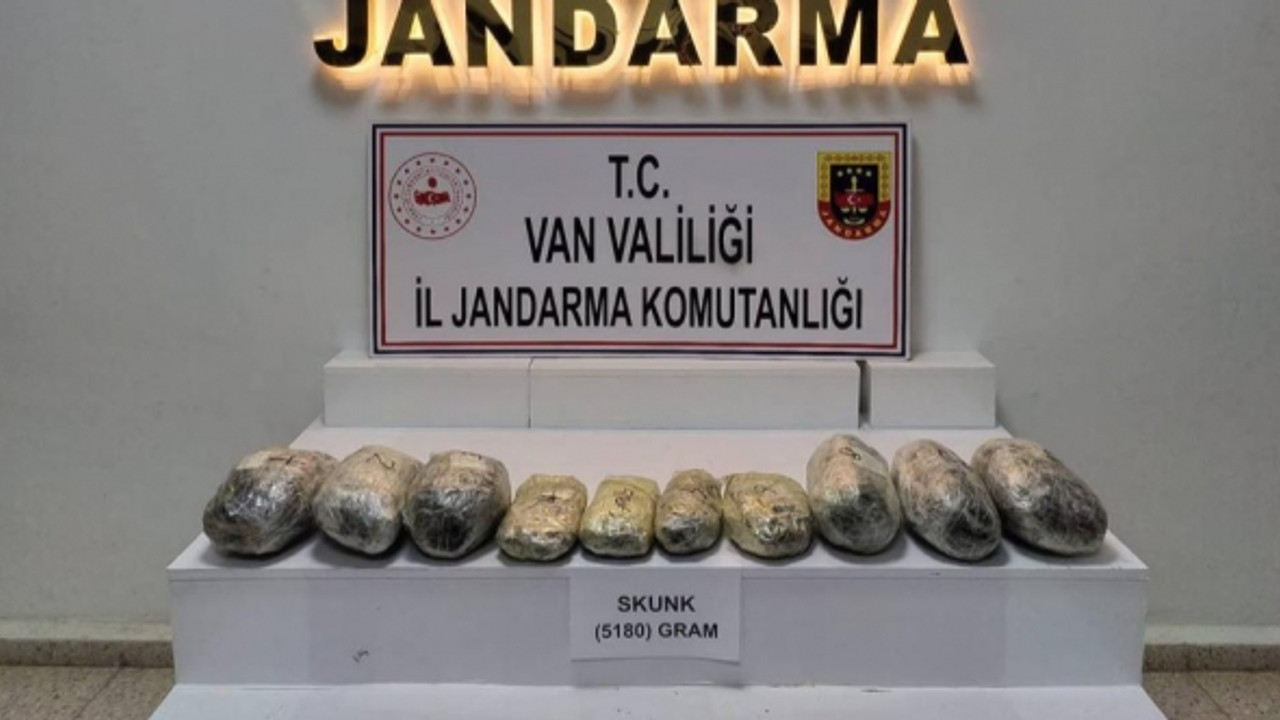 Van'da, arazide otlar arasında 5 kilo 180 gram uyuşturucu ele geçirildi