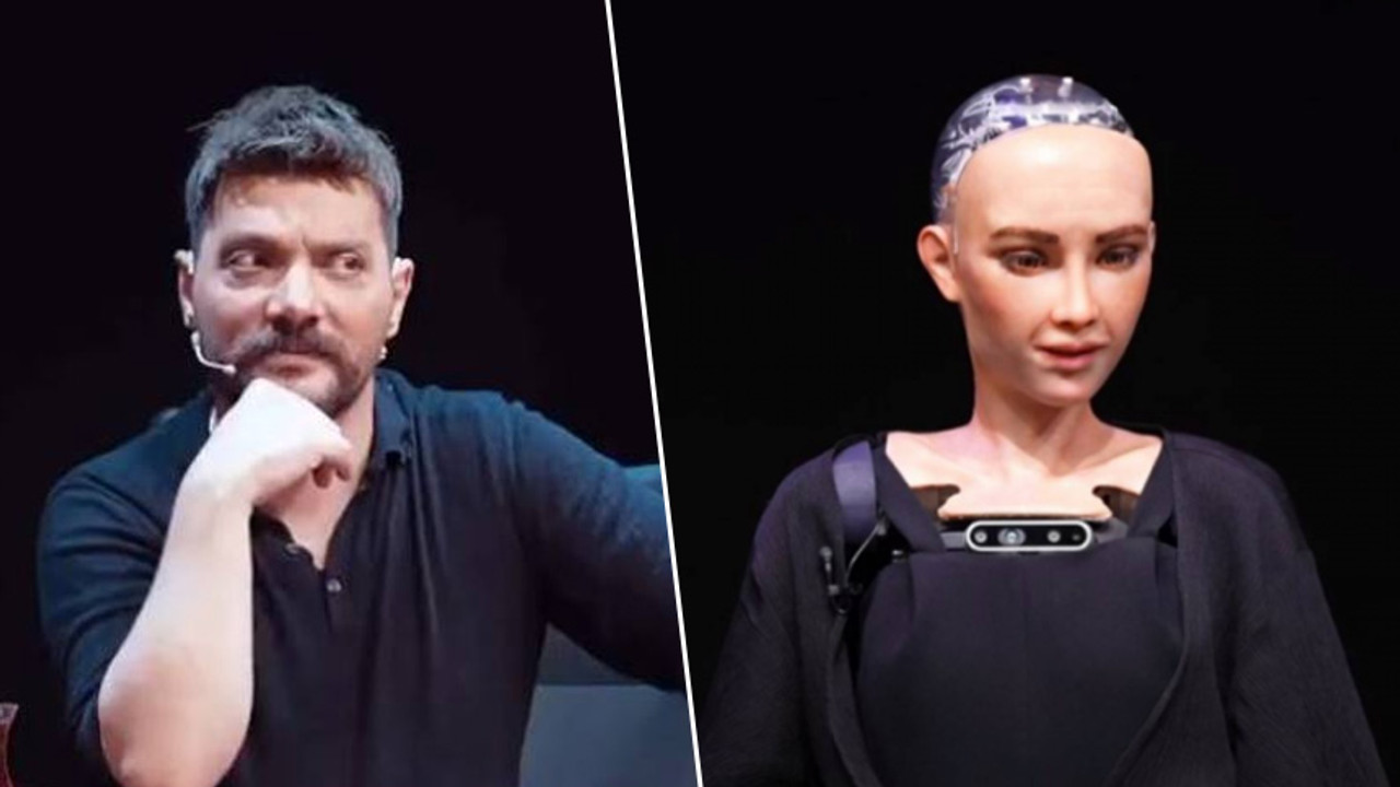 Oğuzhan Uğur ile Robot Sophia arasında 'Güç mü, kontrol mü?' diyaloğu!