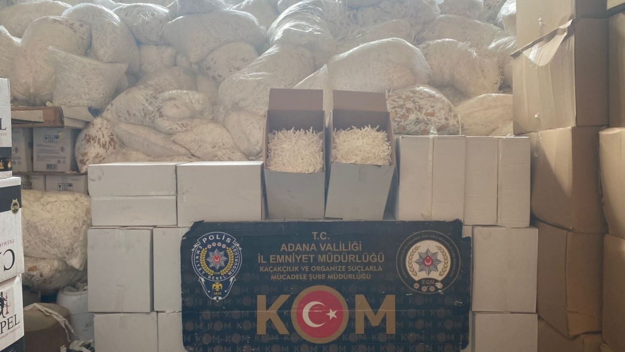 Adana'da 60 milyon 750 bin kaçak makaron ele geçirildi
