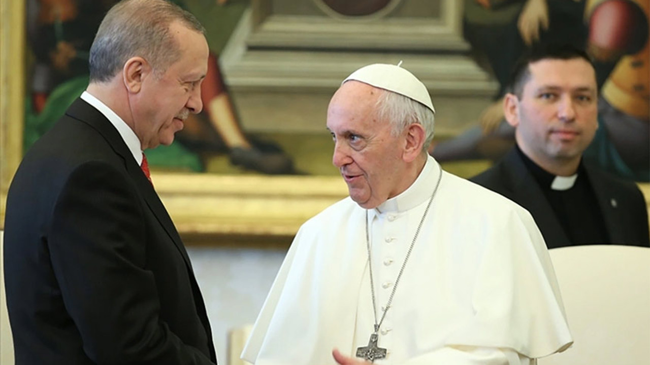 Erdoğan, Papa ile "Gazze"yi görüştü