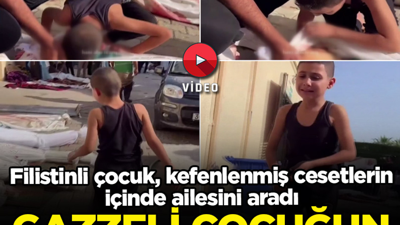 Filistinli küçük çocuk Gazze'de cesetler arasında ailesini aradı