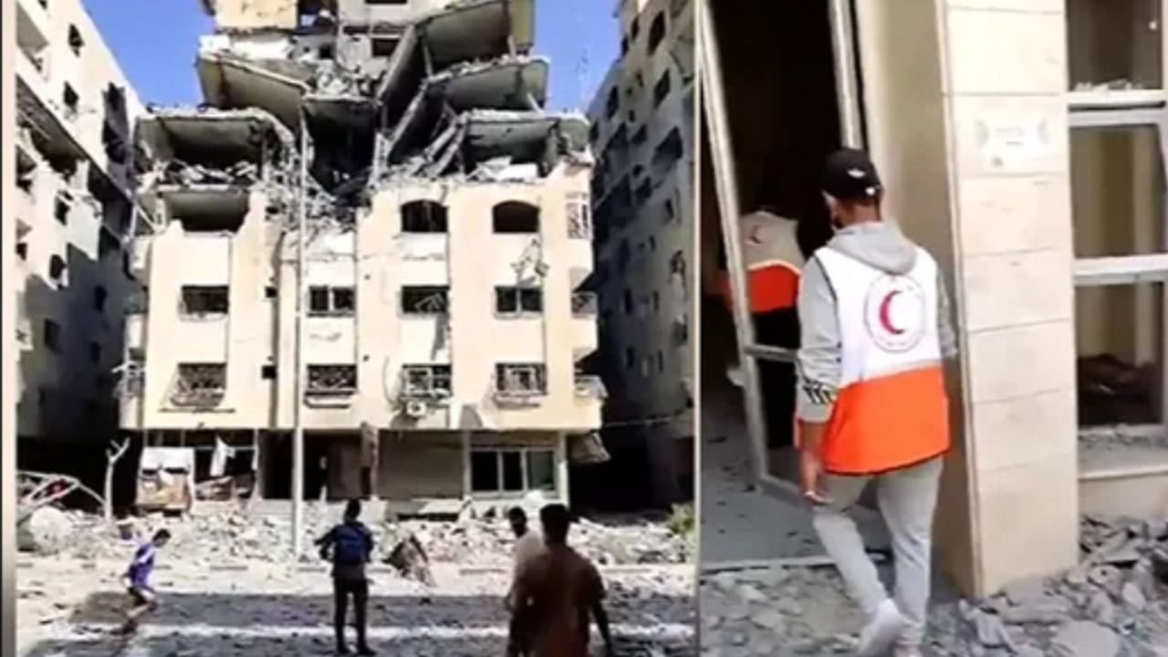 İsrail, Filistin Kızılayı depolarını vurdu!
