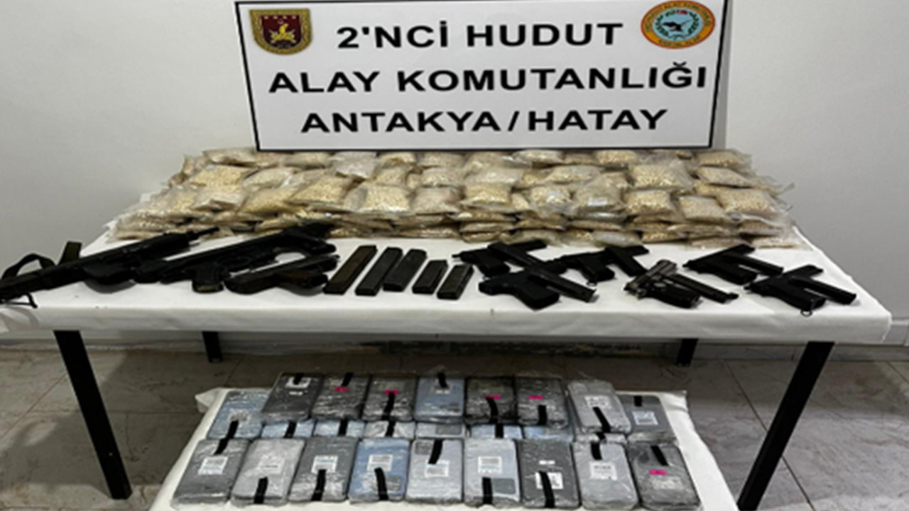 Hudut hattında çok sayıda silah ve uyuşturucu ele geçirildi