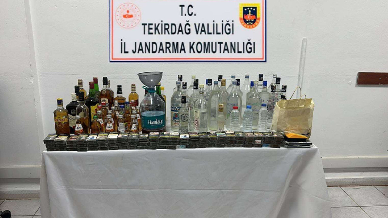 Tekirdağ'da kaçak alkol ve sigara operasyonu: 1 gözaltı