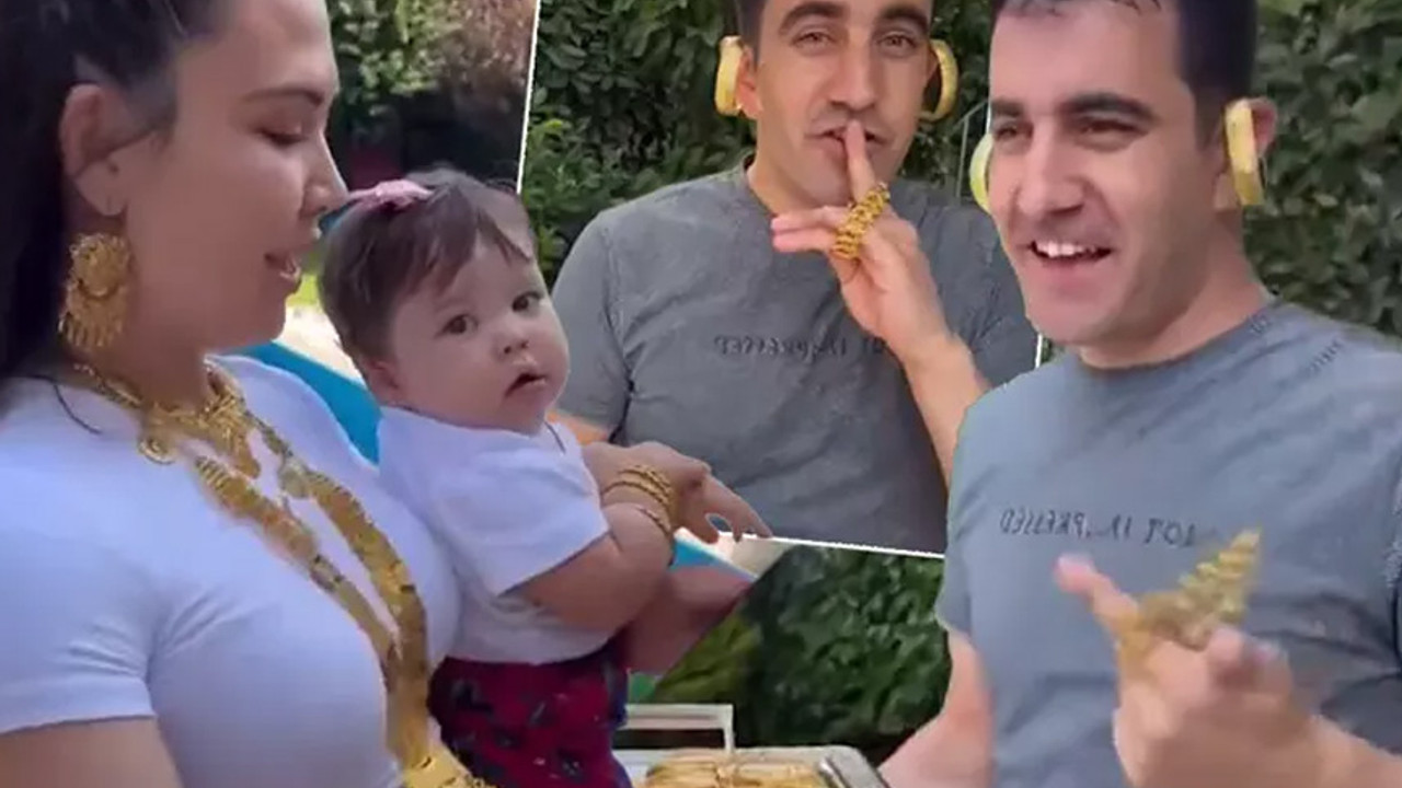 Bir tepsi dolusu altını beğenmedi! Özlem Öz ve Tayyar Öz tepkilerin odağında
