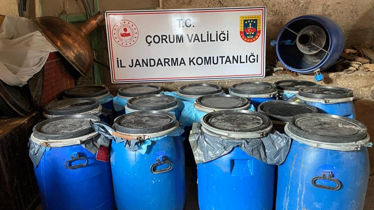 Çorum'da jandarmadan kaçak içki ile mücadele çalışması