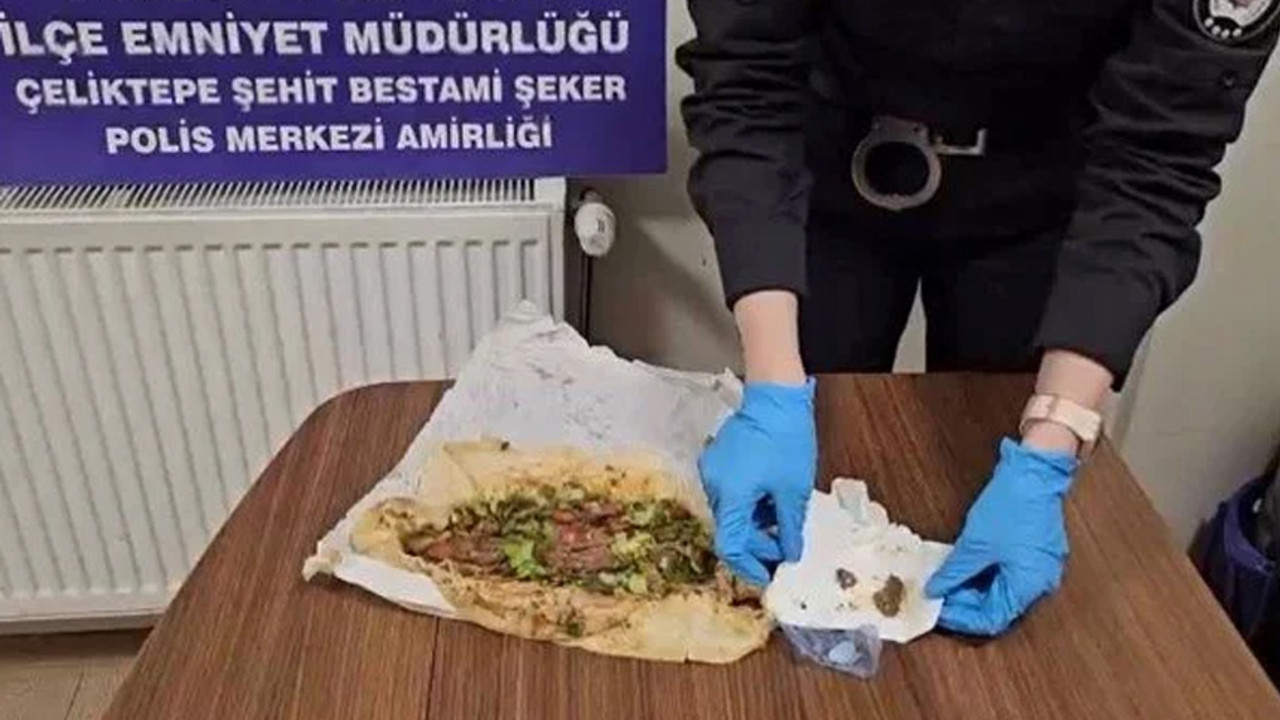 Kız arkadaşı için polis merkezine dürüm içinde uyuşturucu yolladı