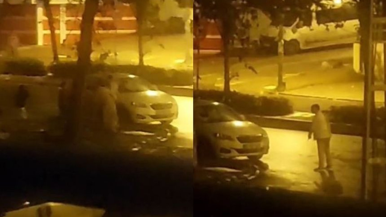 Çocukların ağlamasına aldırış etmeden kadını tekme tokat dövdü