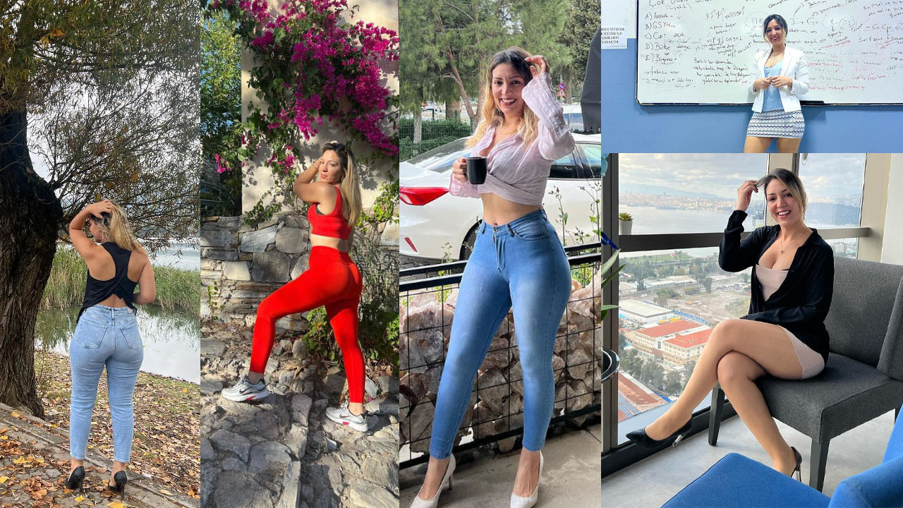 Mini etekli Fidan Öğretmen dekolteyi aşırı abarttı!