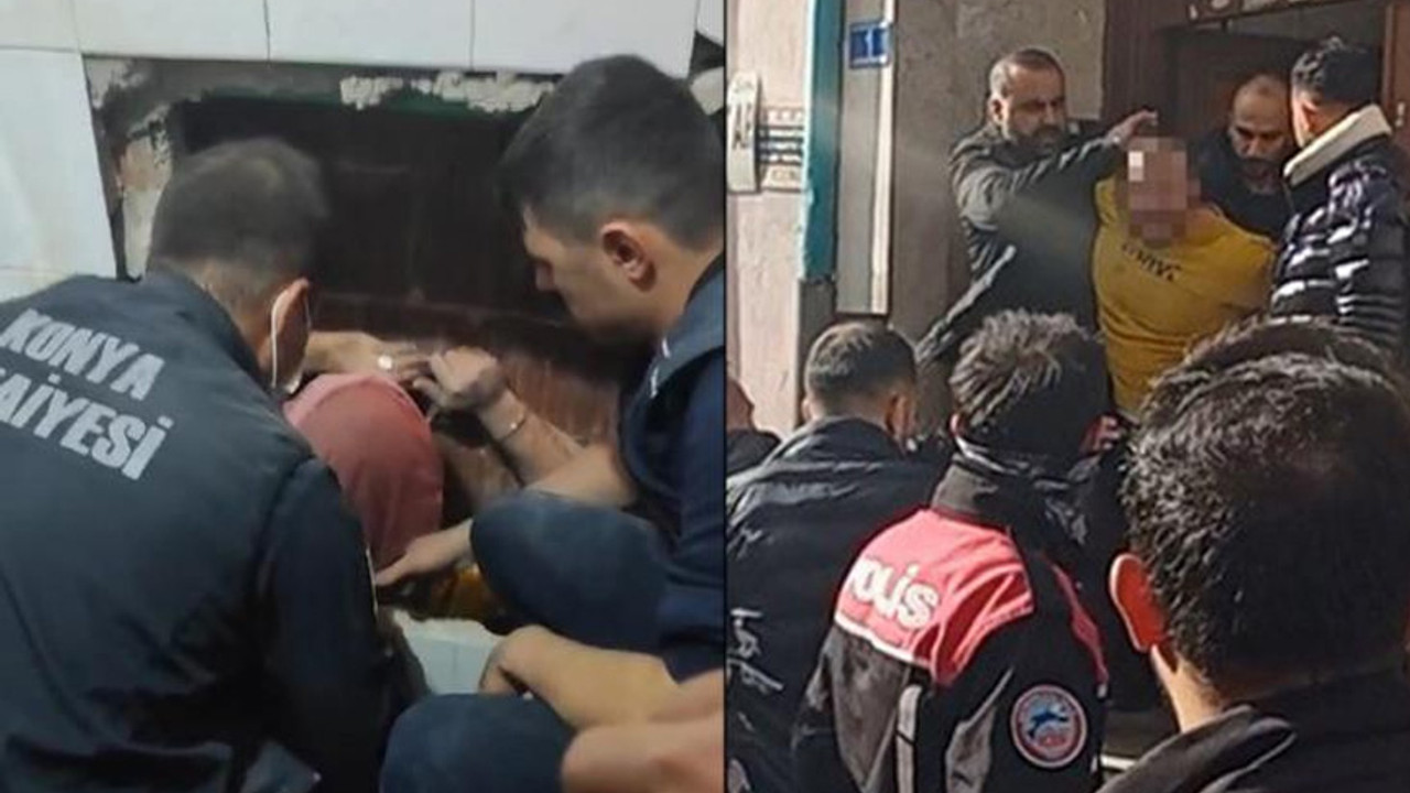 Polisten kaçmak isterken havalandırmaya sıkıştı