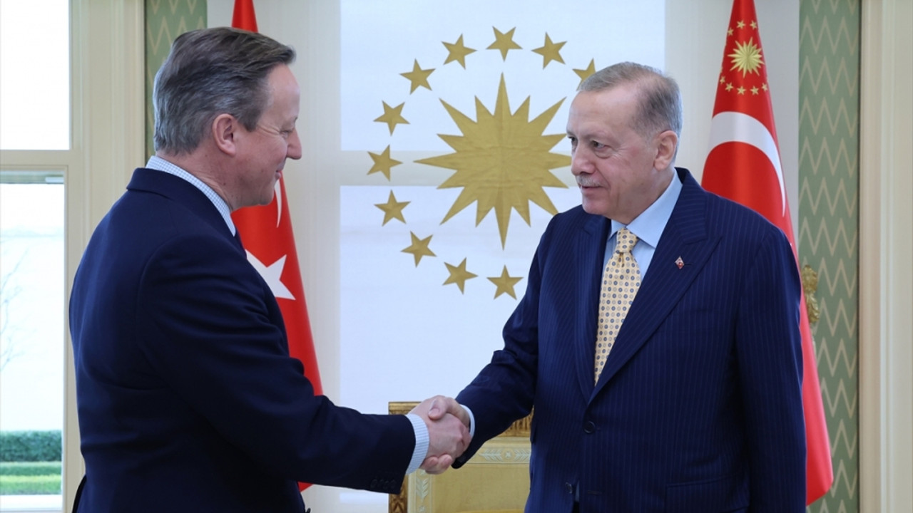 Cumhurbaşkanı Erdoğan, İngiltere Dışişleri Bakanı Cameron'ı kabul etti