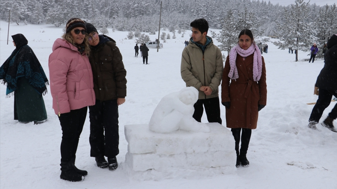 Kastamonu'daki 3. Yayla Kış Festivali'nde Filistinli çocuklar anıldı