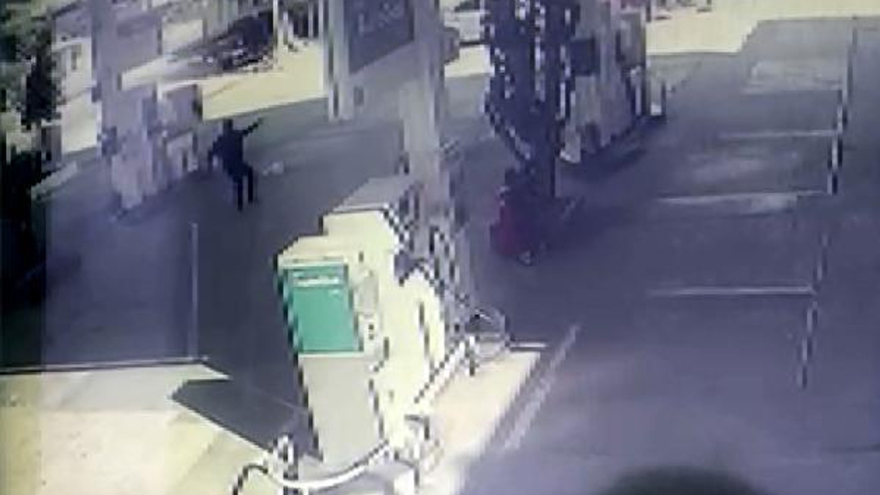 Akaryakıt istasyonu çalışanının öldüğü saldırı kamerada