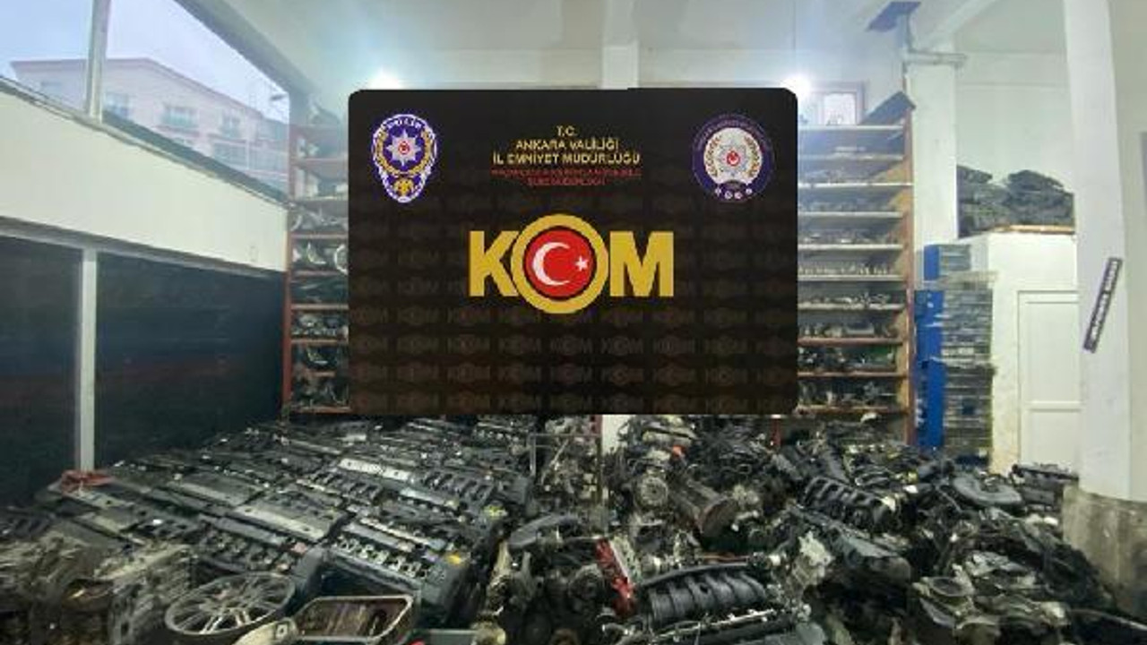 Başkentte çok sayıda kaçak araç parçası ele geçirildi
