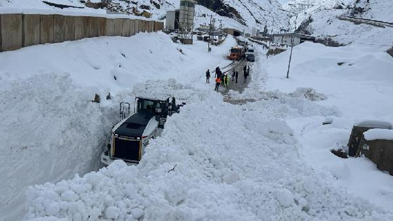 Hakkari'de 355 köy ve mezra yolu ulaşıma kapandı, kara yoluna çığ düştü (2)
