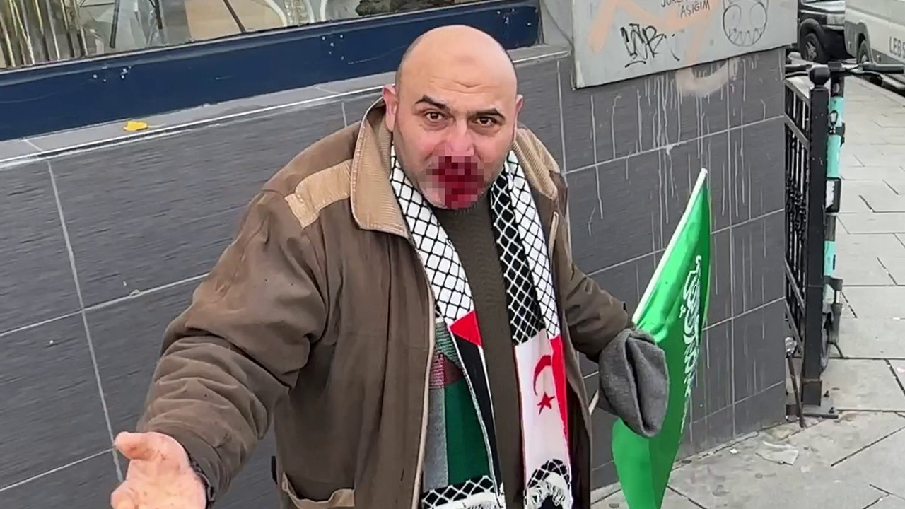Filistin'e destek yürüyüşünden dönen vatandaşa saldırı!