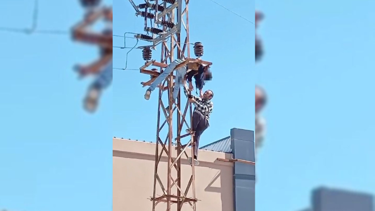 17 yaşındaki genç elektrik direğine tırmandı ve akıma kapıldı, ağır yaralı