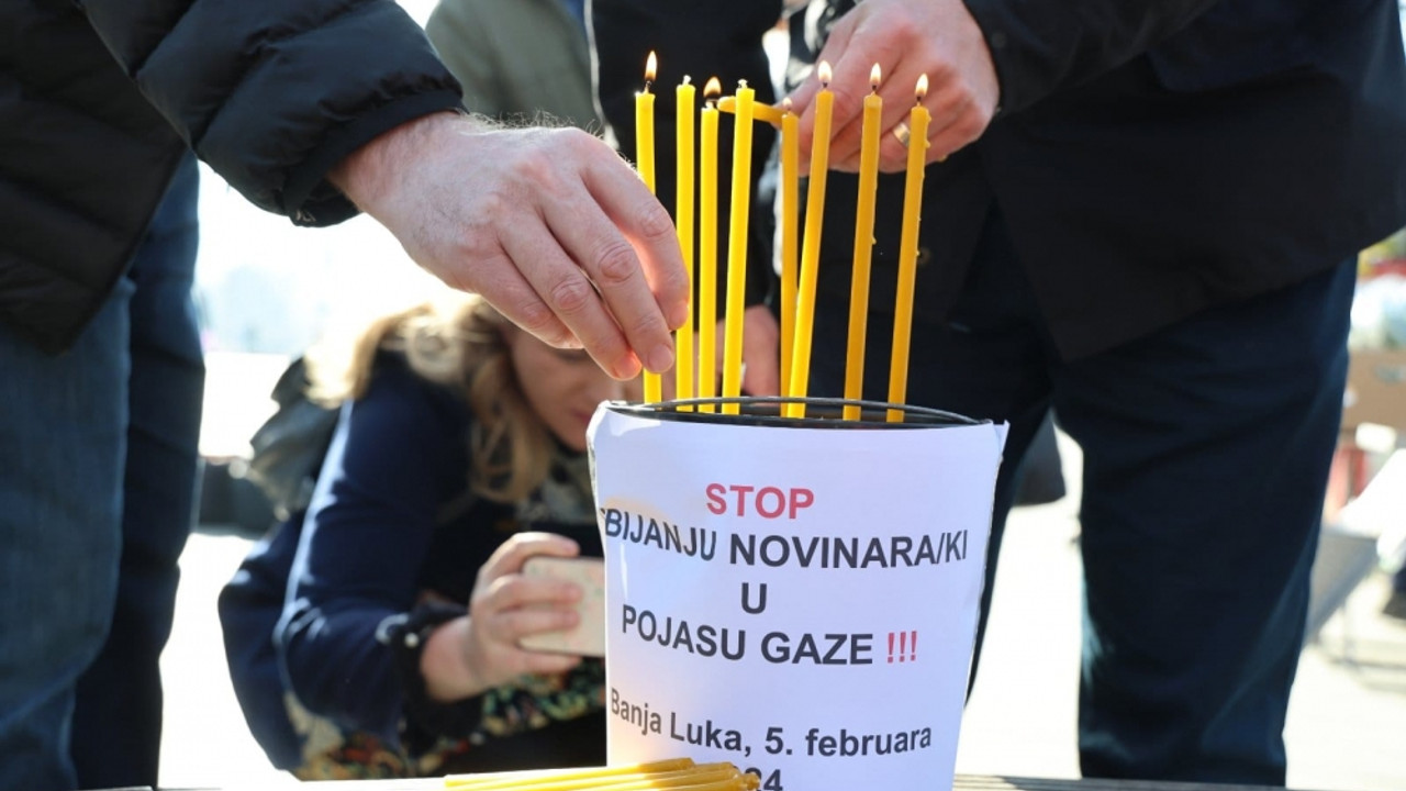 Bosna Hersekli ve Hırvatistanlı gazeteciler, Gazze'de öldürülen meslektaşlarını andı