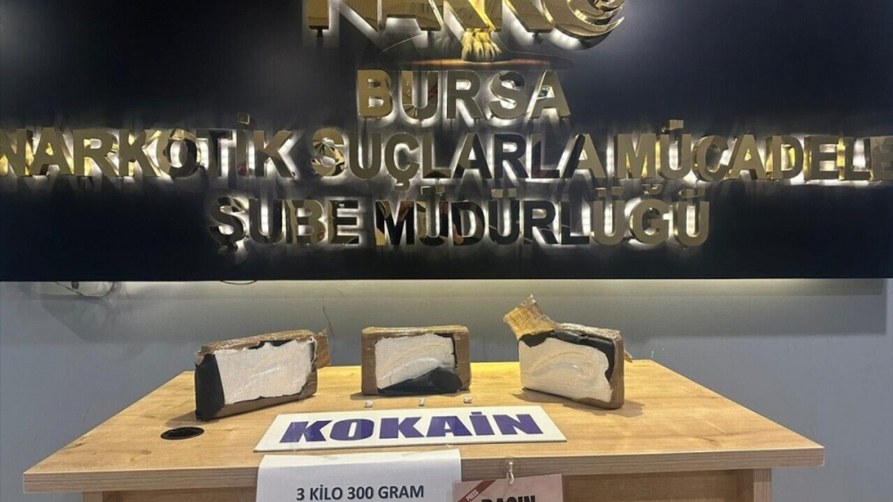 Bursa'da uyuşturucu operasyonunda 3 kilogram kokain ele geçirildi