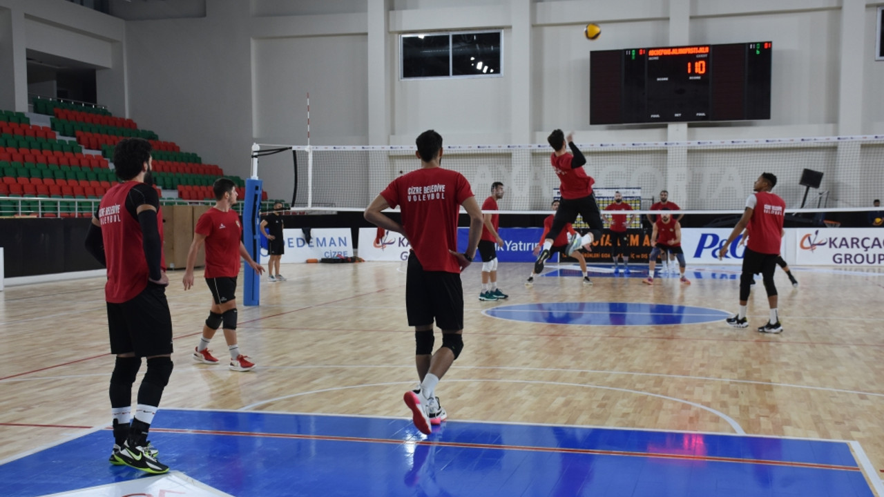 Cizre Belediyespor, Halkbank maçı hazırlıklarını sürdürdü