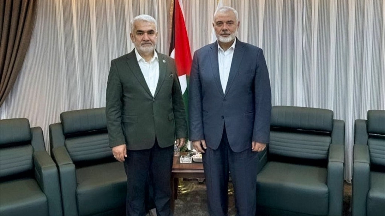 HÜDA PAR Genel Başkanı Yapıcıoğlu, Hamas Siyasi Büro Başkanı Haniye ile görüştü