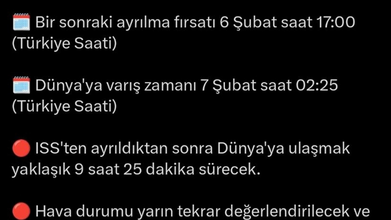 Türkiye'nin ilk astronotu Gezeravcı'dan dönüş mesajı: