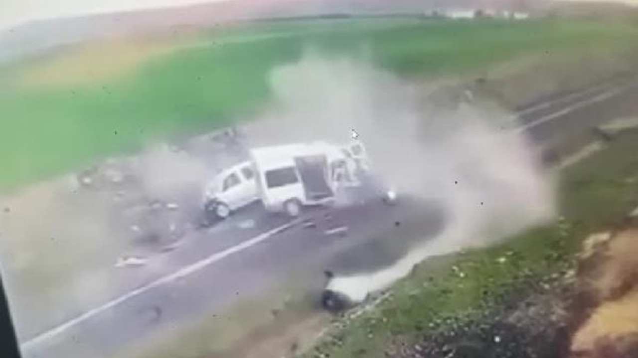 6 kişinin yaralandığı zincirleme kaza, kamerada