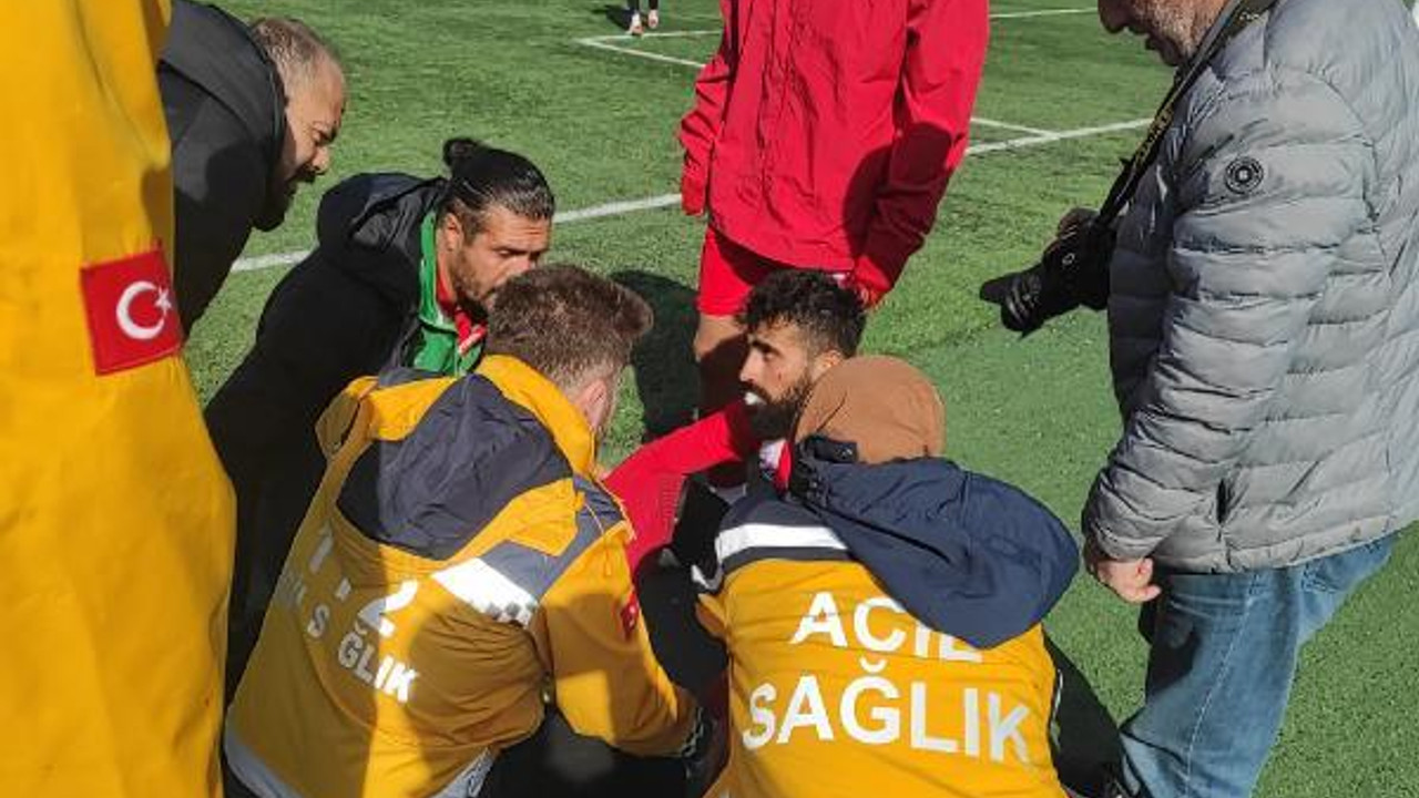 Futbolcunun ikili mücadelede dişi kırıldı