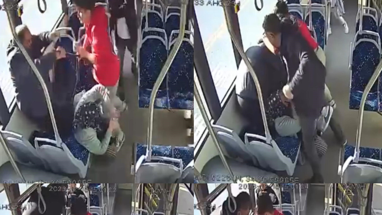Okul müdürü ve oğlu otobüste felçi adam ve karısını darp etti; müdür tutuklandı
