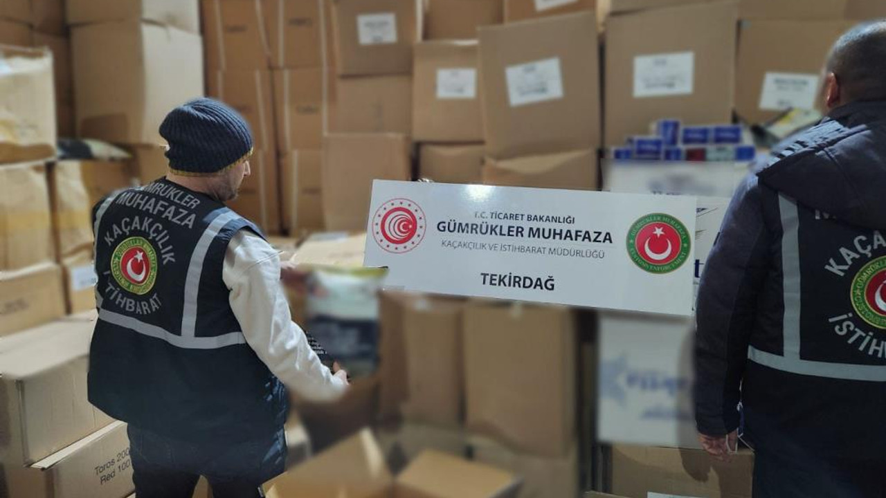 Tekirdağ'da kaçak sigaraya dev operasyon! Kilolarca tütün ele geçirildi