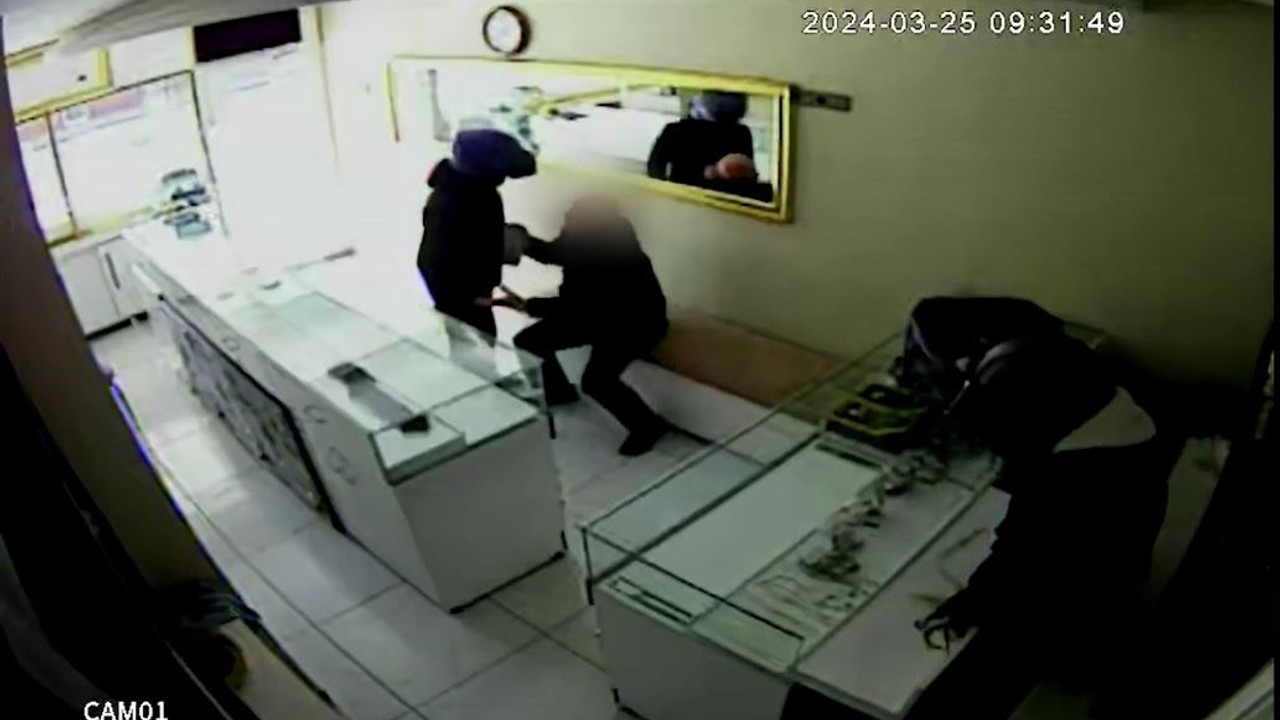 Ankara'daki kuyumcu soygunu güvenlik kameralarında…